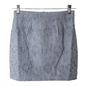 Naked Wardrobe Blue Lace Floral‎ Details Zipup Size Small Women Dressy NWT